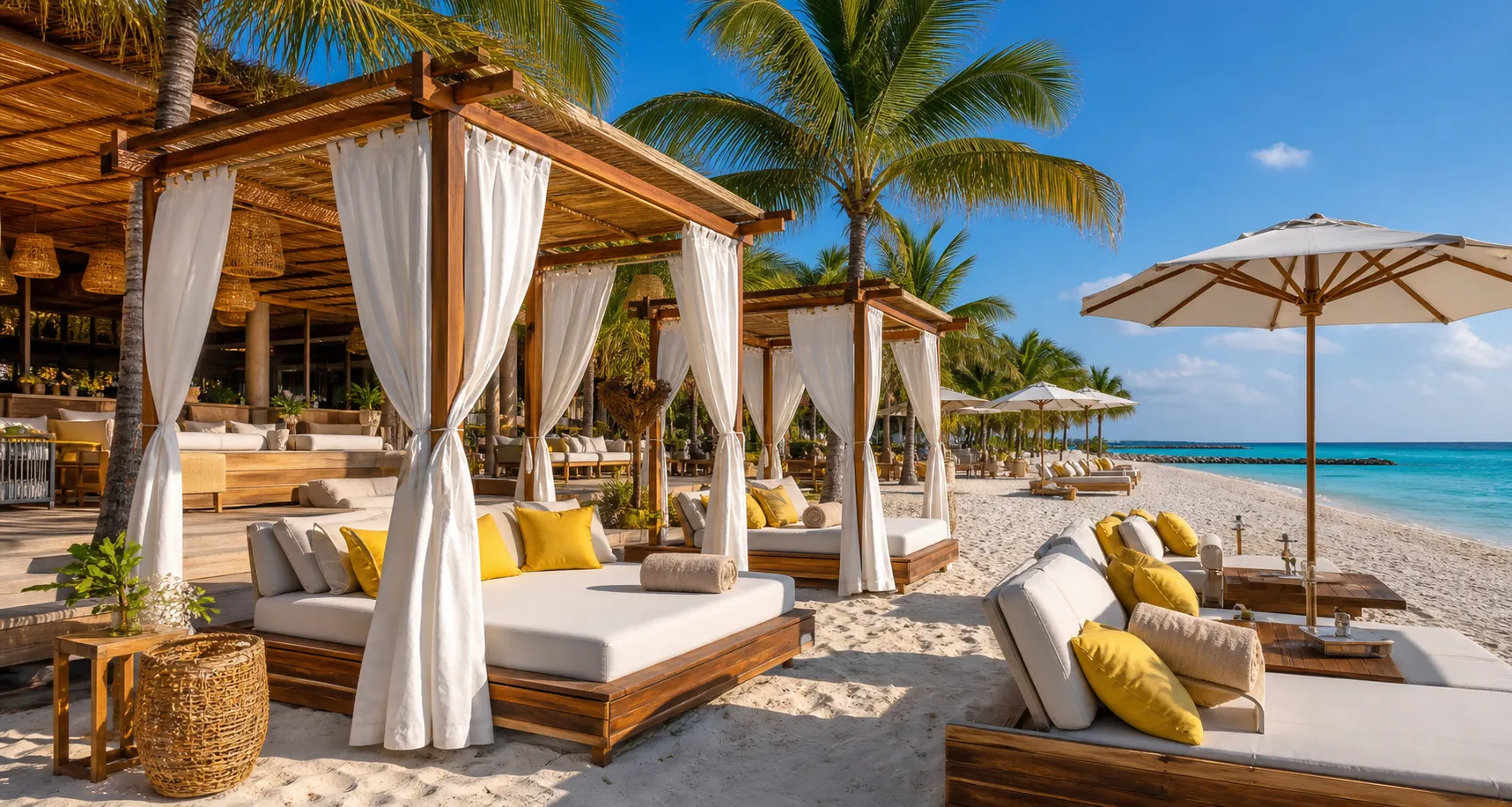 Cabanas à beira-mar no O Kaiz